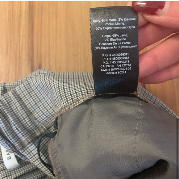 Aritzia Babaton Houndstooth Conan Wool Pants - Picture 7 of 8